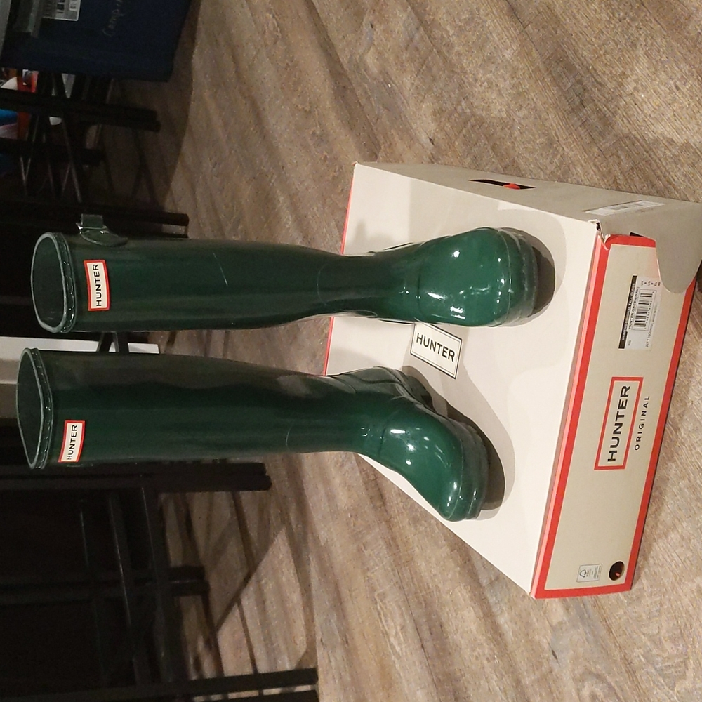 Green Hunter boots